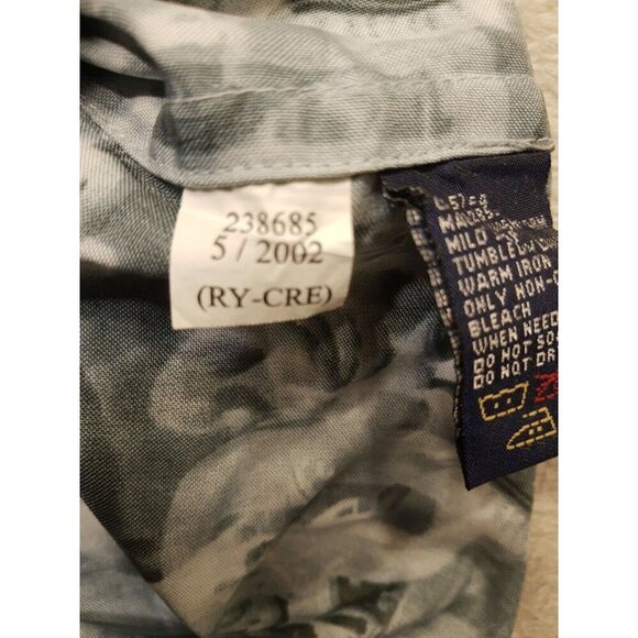 Men's XL Vtg Tommy Hilfiger All Over Print Football Short Sleeve Shirt Size XL - Picture 7 of 9